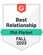 G2 Best Relationship Mid-Market Fall 2023